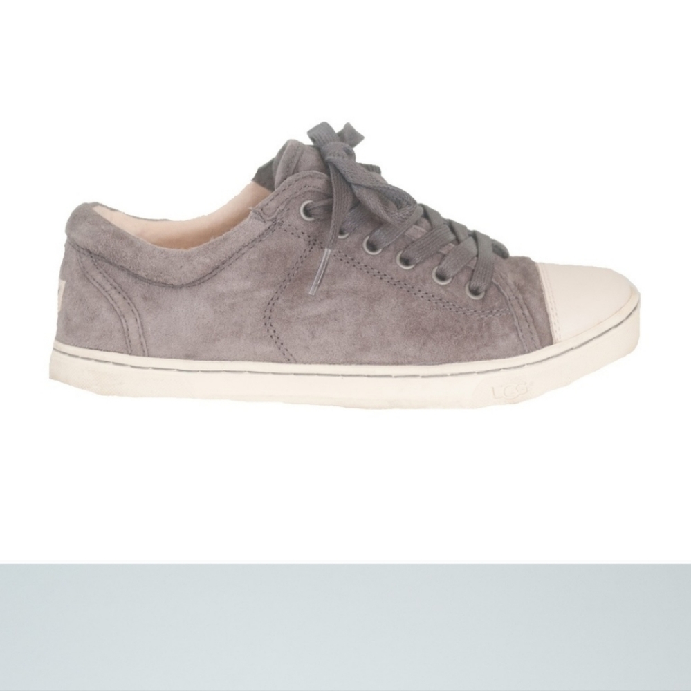 NWT. Ugg brand grey suede Taya sneakers.